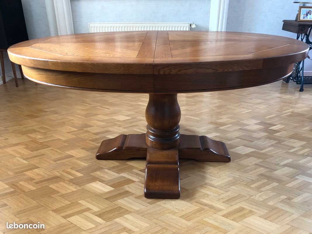Table ovale chêne massif (image 2)