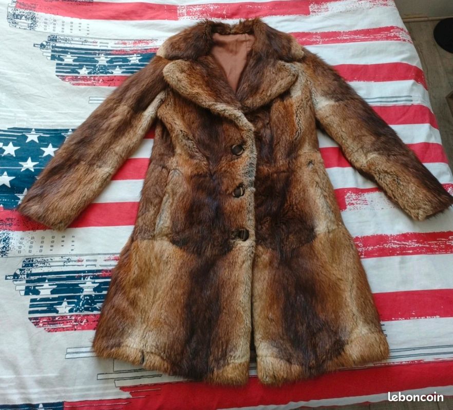 Manteau de fourrure véritable en Ragondin (image 1)
