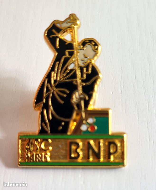 Pin's ASC Paris BNP Tennis Sport Doré Or Fin Ballard