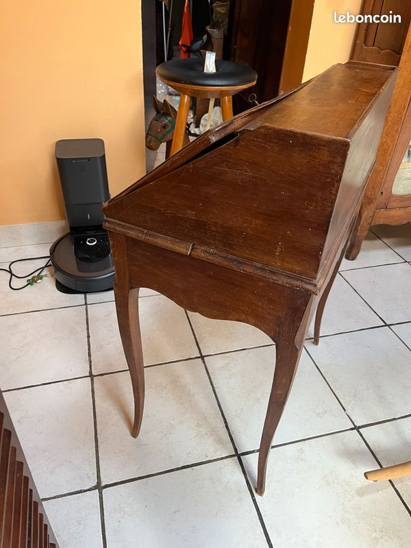 Ancien petit secrétaire bois ciré (image 6)