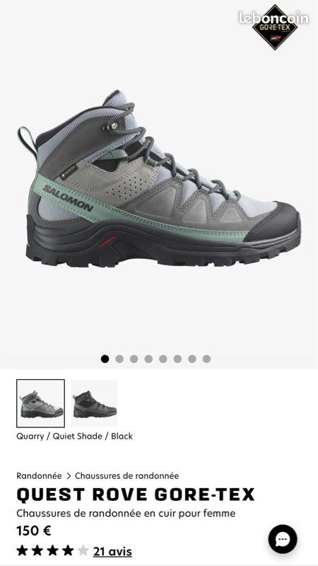 Salomon QUEST ROVE GORE-TEX taille 40,67 Chaussures