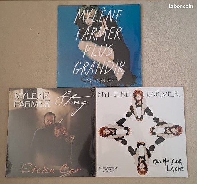 Mylène Farmer : lot de 3 vinyles (image 1)