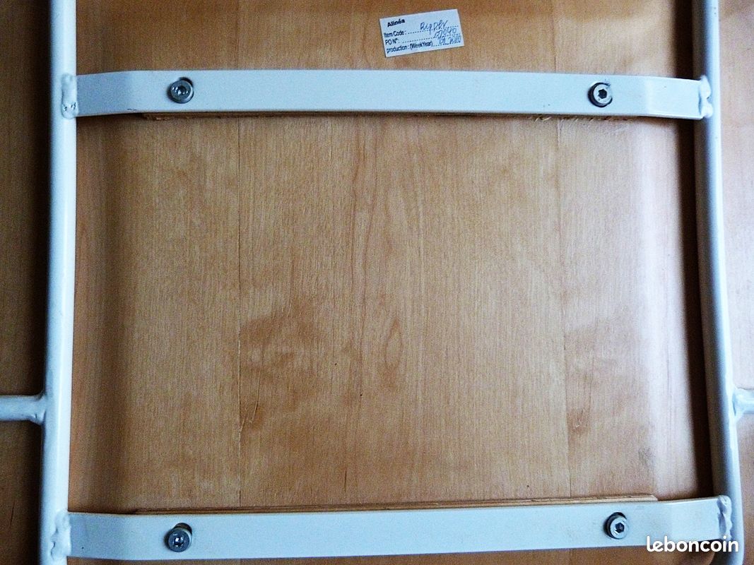 Lot 4 chaises "monocoque bois/ pieds luge métal" (image 4)