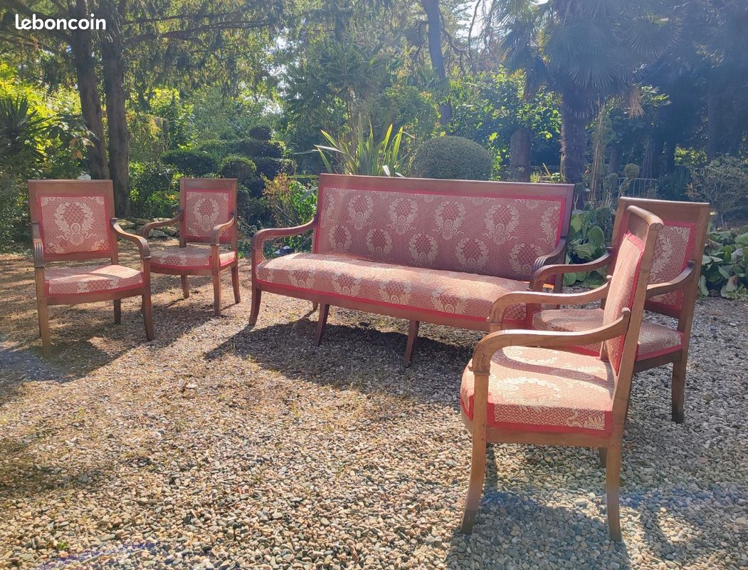 Élégant salon ancien style Louis Philippe - XIXème (image 4)