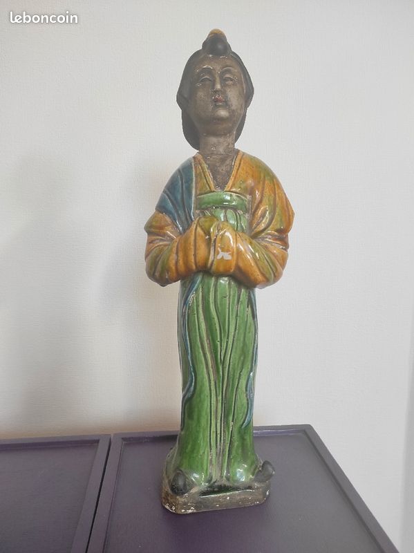 Très jolie statuette ancienne vernie (image 1)