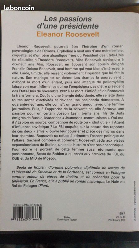 Les passions d'une présidente Eleanor Roosevelt (image 2)