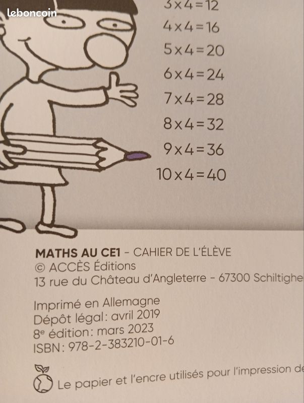 Fichier ACCES Maths CE1, édition 2023, lot de 4 (image 4)