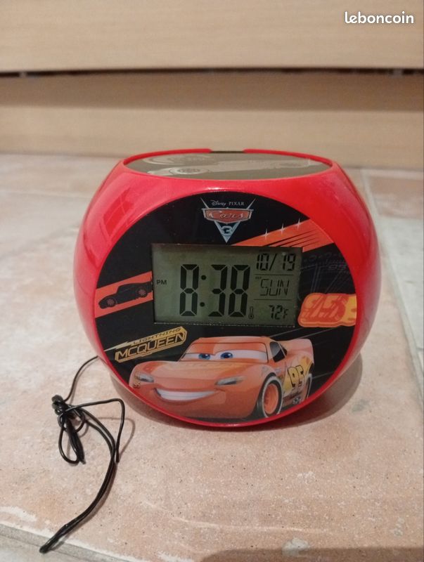 Radio réveil numérique Disney Cars Lightning McQueen Lexibook Cars3 projecteur | eBay