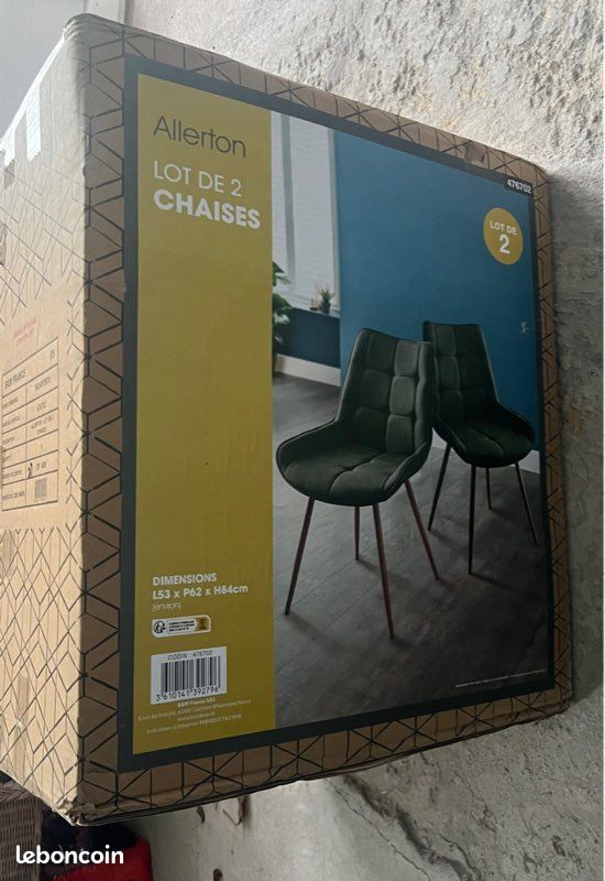 Chaise scandinave kaki (image 1)