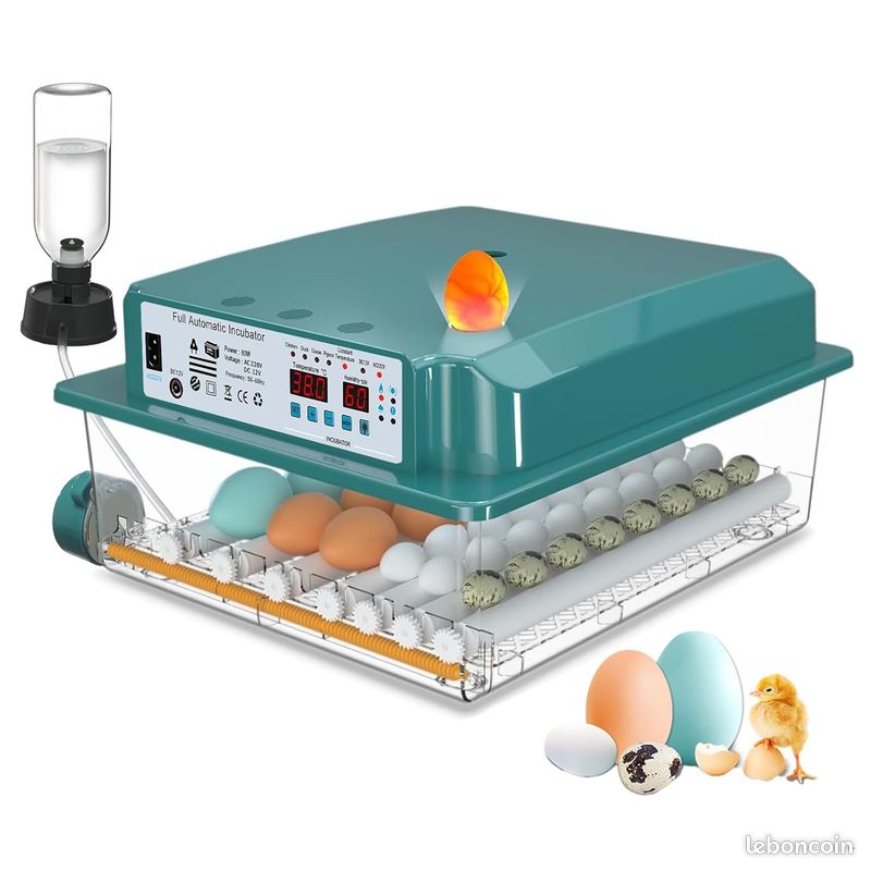 Couveuse Automatique Pour œufs - Incubateur 24 à 36 œufs Avec Retournement Et Remplissage D'eau Automatiques