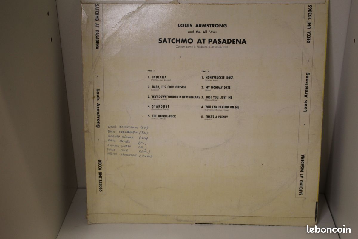 Vinyle Louis Armstrong And His All-Stars – Satchmo at Pasadena (image 6)