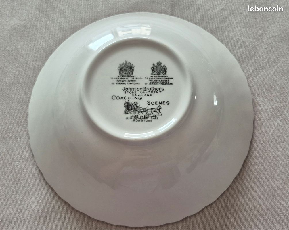 Ensemble dessert faience anglaise saladier + 8 coupelles (image 4)