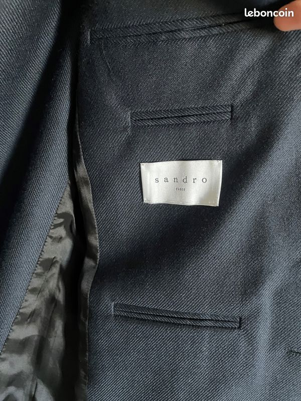 Veste de costume Sandro- bleu marine - Taille 46 (image 2)