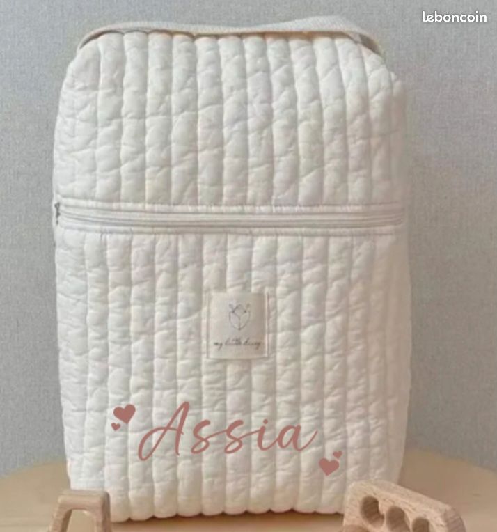 Sac bébé personnalisable avec nom, petit sac à langer (image 1)