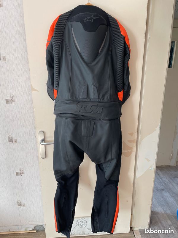 Combinaison De Moto En Cuir KTM - Veste + Pantalon - Taille 5XL - Protection CE Niveau 1 - Neuve