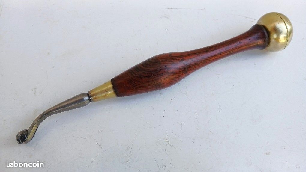 Ancien épissoir Passe-billot BLANCHARD - Outil Sellier Cuir, Vintage