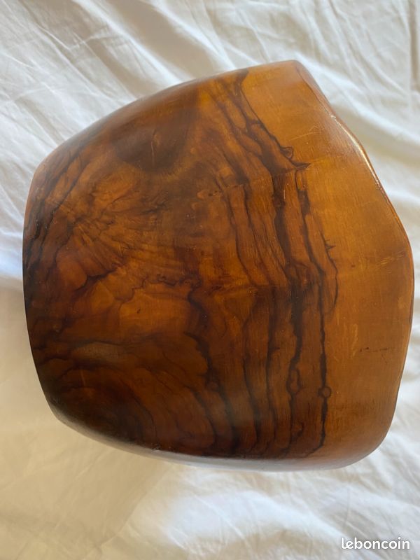 Grand saladier en bois d'olivier naturel (image 6)