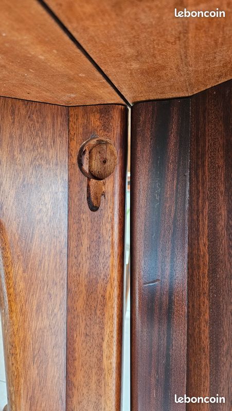 Table ovale vintage années 70 style scandinave – pied central (image 16)