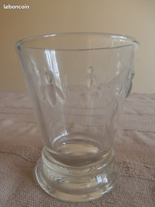 Gobelets en verre la Rochère 4 abeilles en relief (image 3)