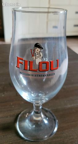 Lot De 6 Verres à Bière 50cl Filou Belge - Verres De Bar Authentiques Et Élégants