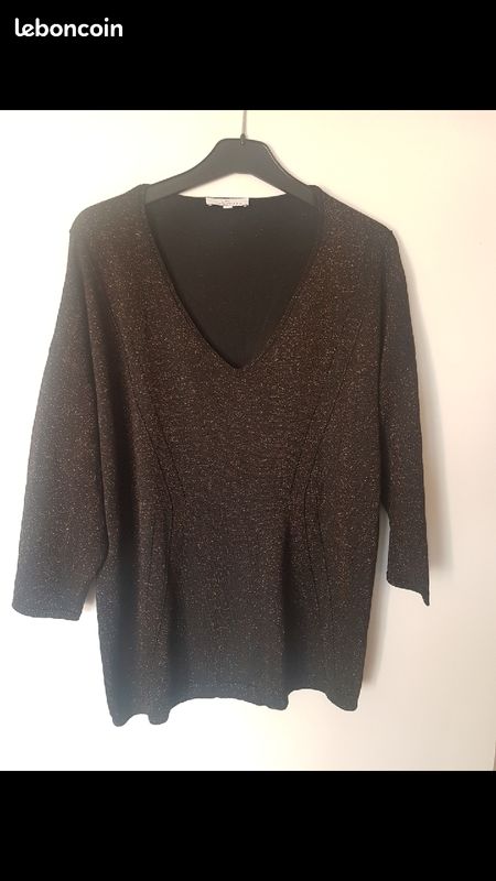 Pull marron doré Jacqueline riu neuf 46 (image 1)