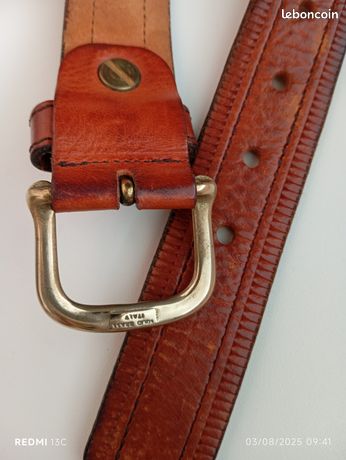 Ceinture Vintage Authentique EL CAMPERO En Cuir Marron - Taille 85 - Pour Femme