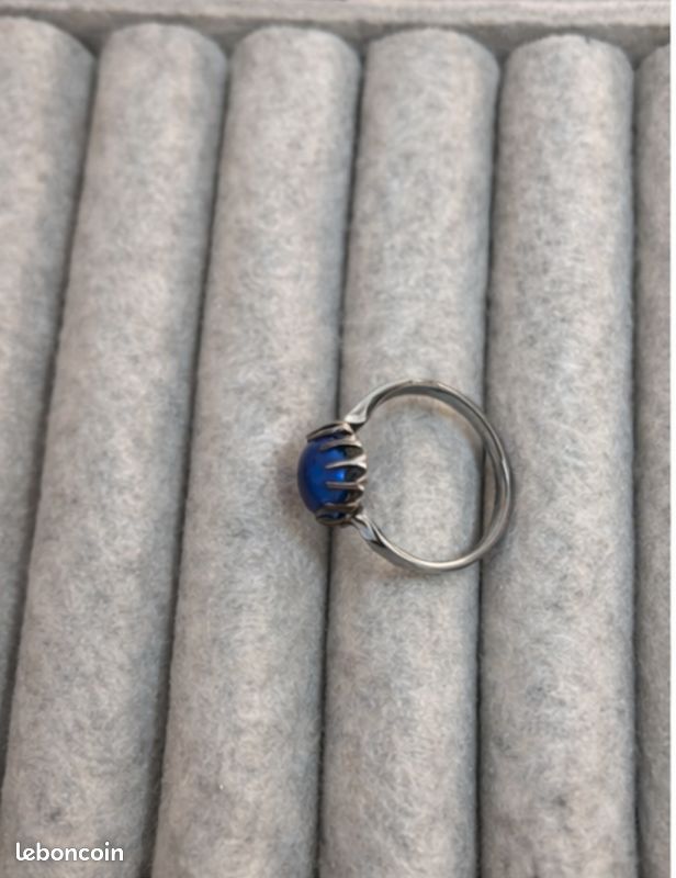 Bague en Argent 925 doré Or jaune 18k assemblée de Topaze bleu ciel et – Maison Di Giorgio