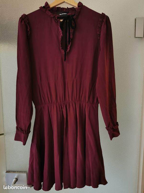 The Kooples robe bordeaux court (image 1)