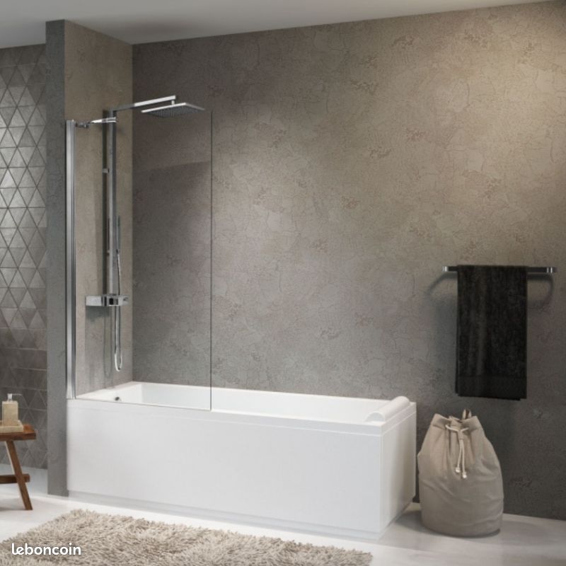 Novellini - Paroi De Baignoire 85x150 cm Verre Trempé (image 1)