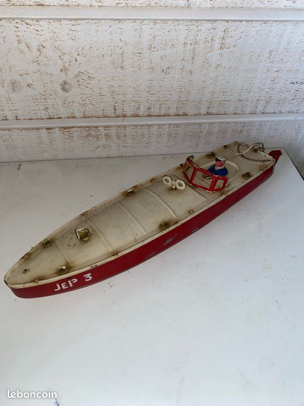 JEP JOUET BROC/PICHET EN TÔLE PEINTE DÉCOR BORD DE MER AU