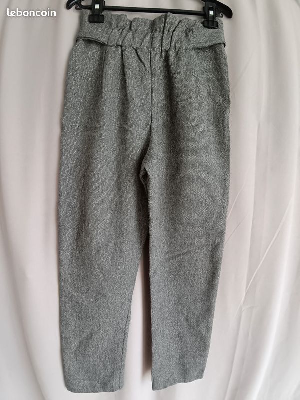 Pantalon Carotte Fille NEXT - Taille 8 Ans - Gris à Motif Géométrique - Très Bon état