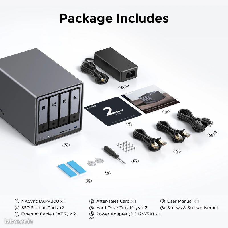 👉 UGREEN NASync DXP4800 Plus – NAS 4 Baies 136TB, Intel 5‑Cœurs, 10GbE Ultra‑Rapide (image 5)