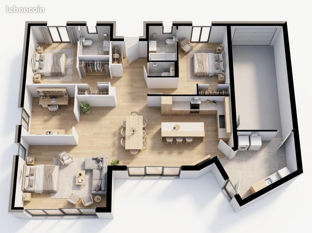 Maison 3 pièces 100 m² · à Plomelin · 100 m² · 296 433 €