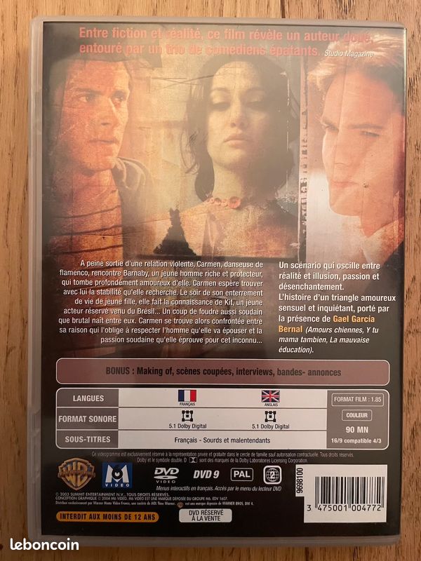 DVD Attraction fatale Gael Garcia Bernal Natalia Verbeke James d'Arcy Festival de Deauville (image 3)