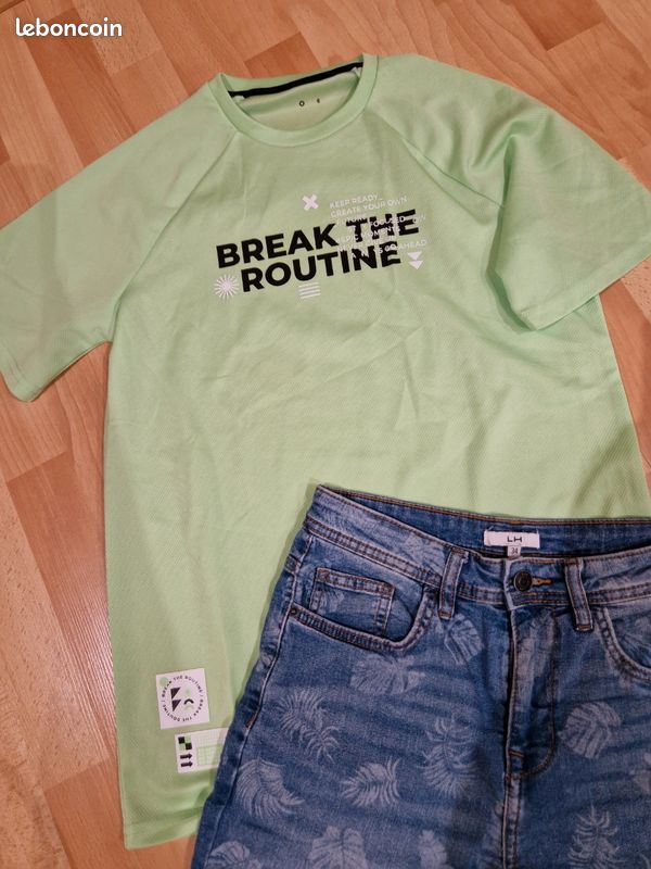 Lot short et tee shirt 12 ans (image 2)