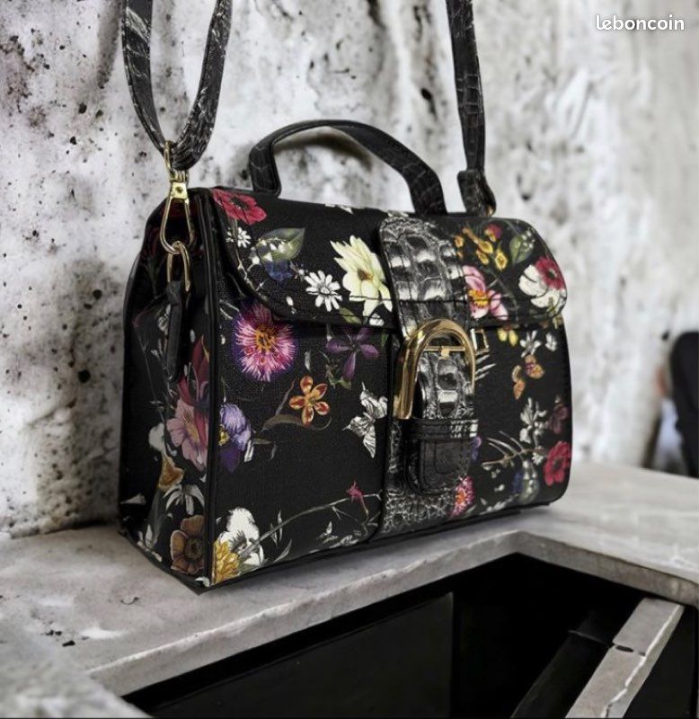 Sac à main femme d’inspiration, sac à main à motifs fleuris (image 2)