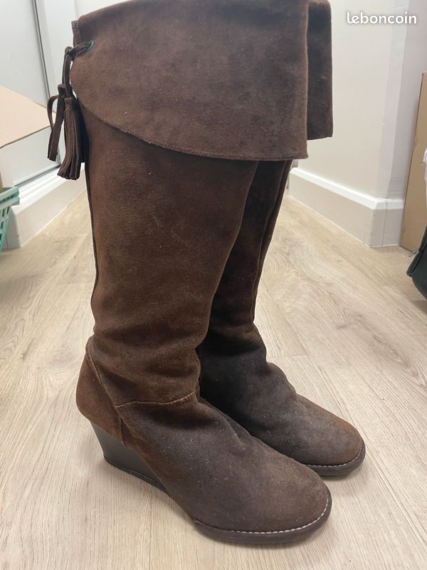 Bottes daim marron (image 3)
