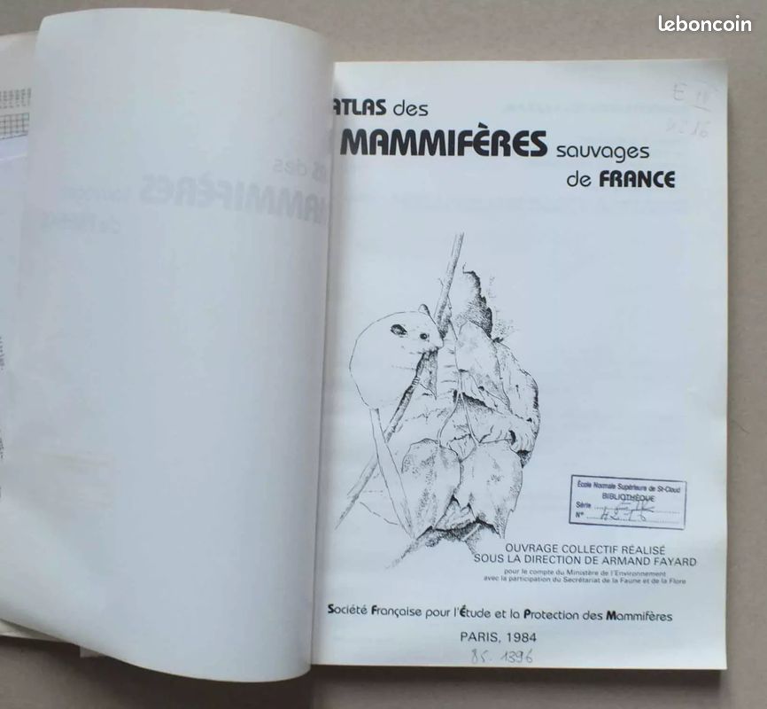 Atlas des mammiferes sauvages de france - sfepm - 1984 (image 3)