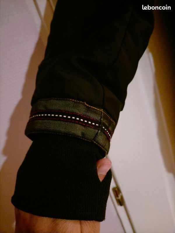 Blouson grand manteau doudoune noir (image 7)