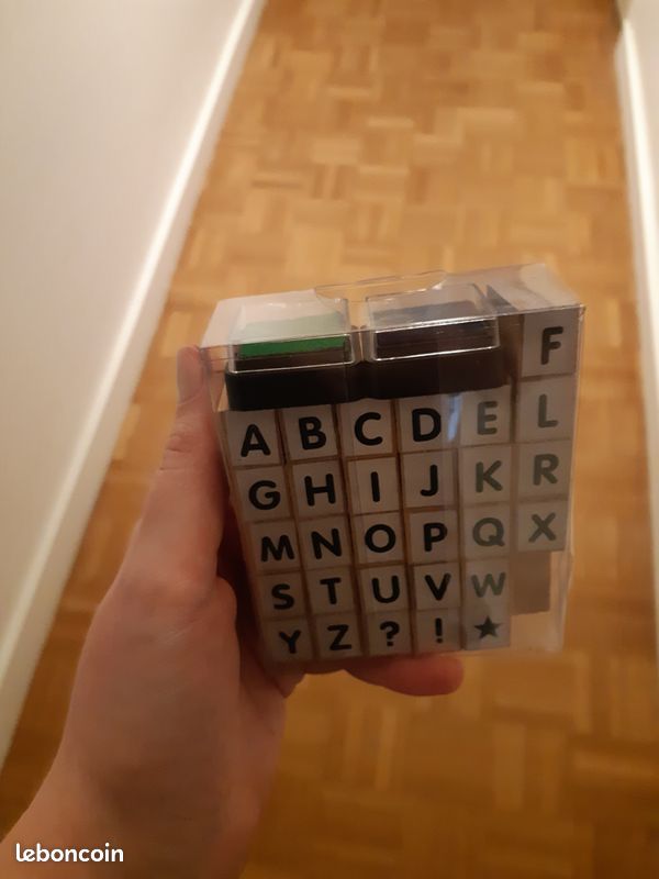 Lot tampons encreurs lettres alphabet avec encres - NEUF (image 1)