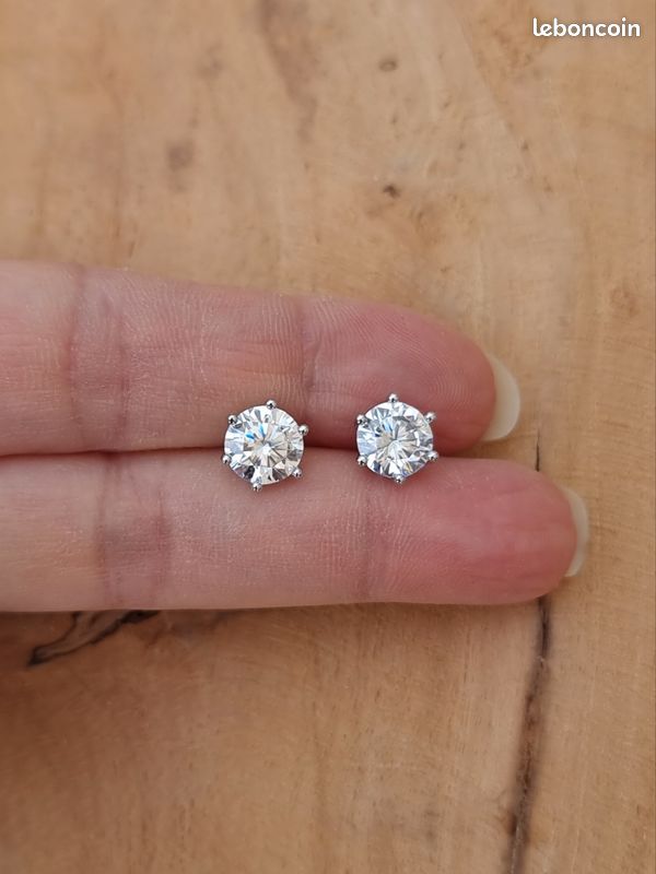Boucles D'oreilles En Argent 925 - Clous Forme De Chat - Neuf Avec étiquettes