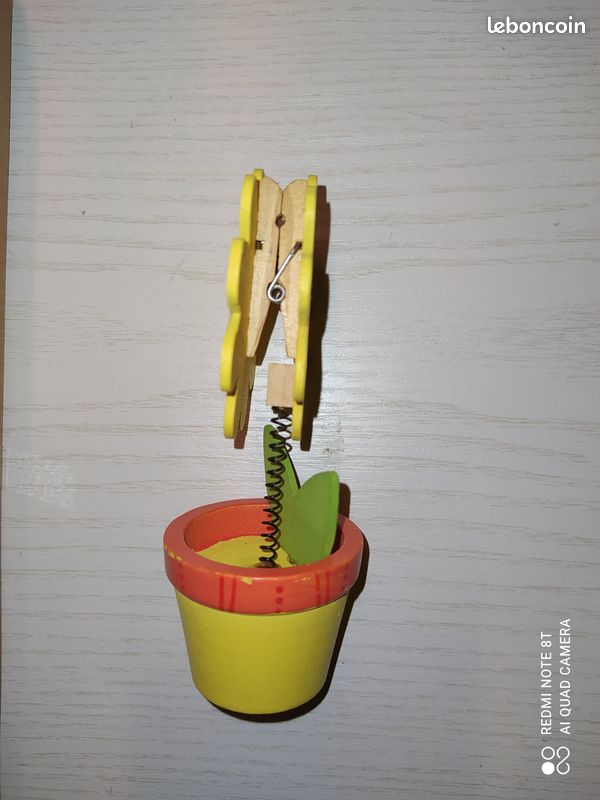 Neuf Lot de 4 pense-bêtes Fleurs / en bois (image 6)