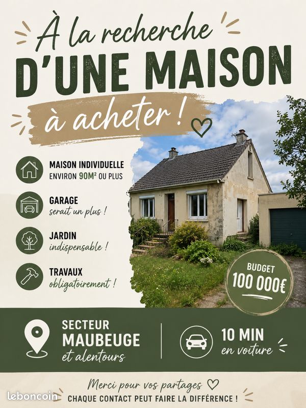 Maison 2 pièces 100 m² · à Maubeuge · 100 m² · 100 000 €
