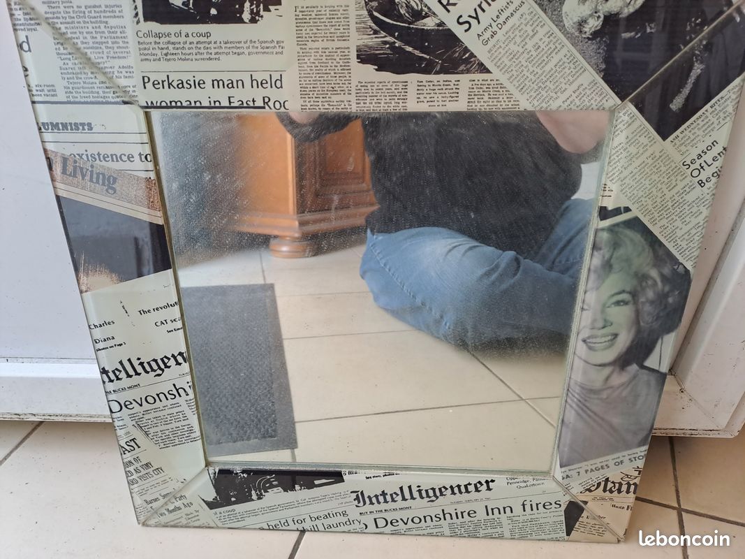 Cadre miroir photo Marilyn Monroe - 32 X 22 cm