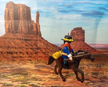 PLAYMOBIL 5249 SOLDAT Nordiste Cavalerie Chariot Canon Western EUR 6,50 - FR