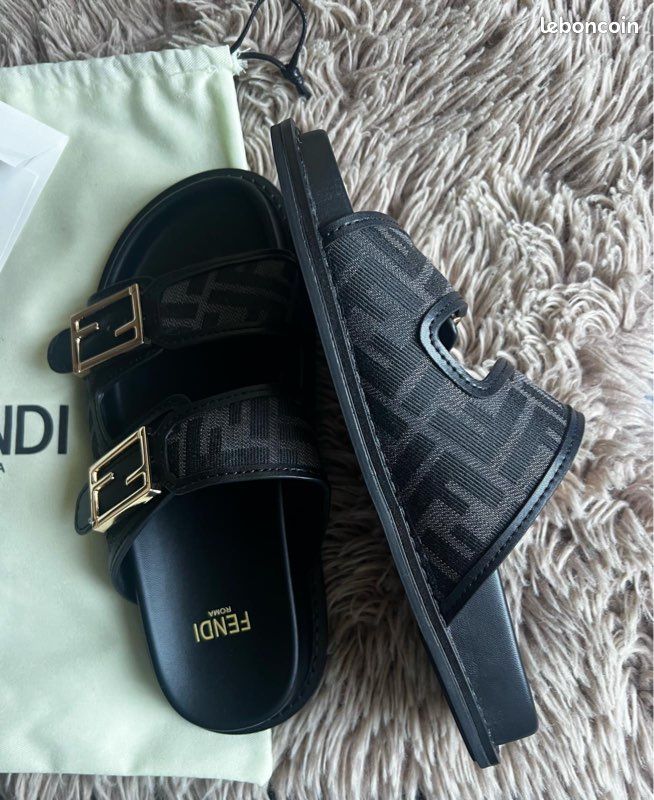Fendi Roma Claquette Femme Fendi Fendi Feel Leather Sandal