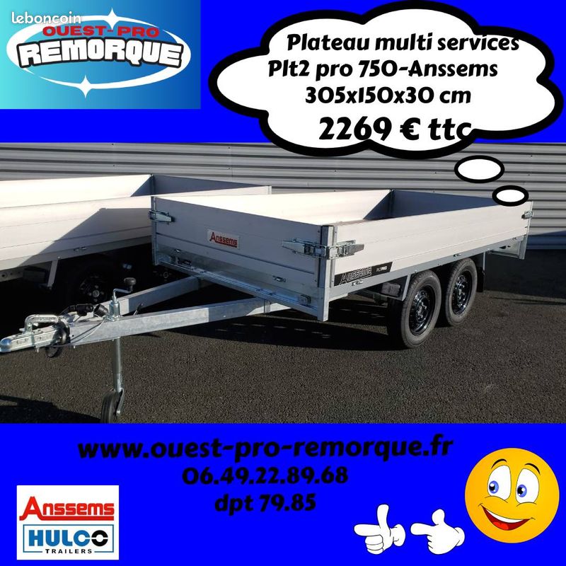 Remorques double essieux roues dessous anssems (image 2)
