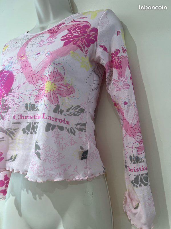 T-shirt Christian Lacroix, junior, Rose, jaune bleu, fuchsia fleuri 11 ans (image 12)
