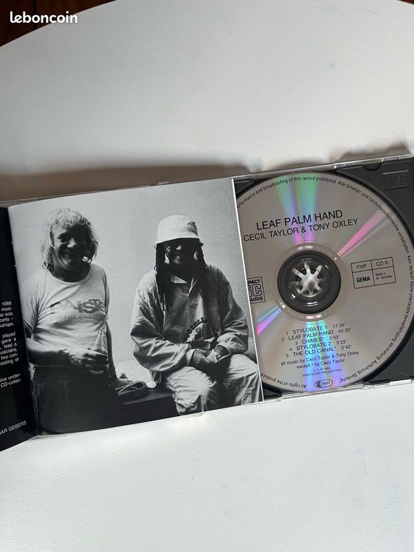 Cecil Taylor & Tony Oxley - Leaf Palm Hand cd (image 2)