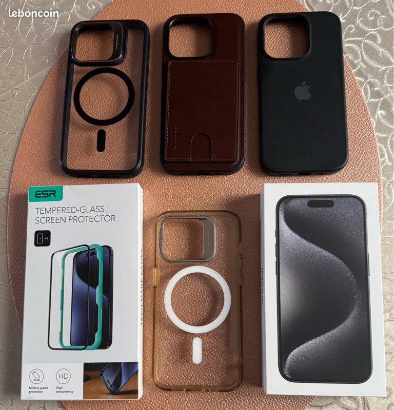 IPhone 15 Pro 256GB Noir titane comme neuf encore garanti (image 6)